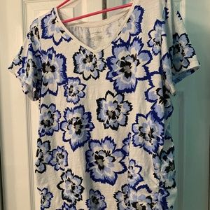 Lane Bryant Floral Side-Shirred Top size 18/20
